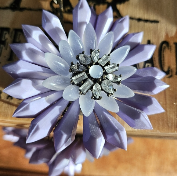 BaubleBar Bright Lavender Floral Statement Necklace - Picture 4 of 4